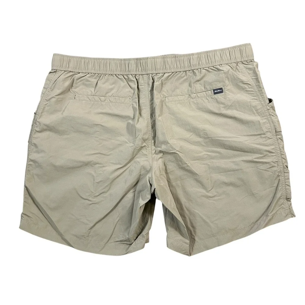 Eddie Bauer Shorts Mens 2XL Green Chino Cargo Pockets‎ Belted